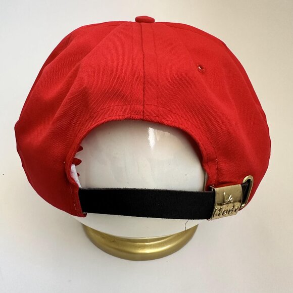 Vintage Wind Song Hat with Rope La Mode Leather Adjustable Strap Cap Made in USA - Picture 6 of 10